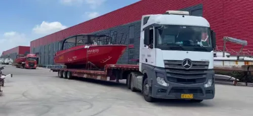 LAWADA® voltooi proefnavigasie en versending van twee pasgemaakte 1280 aluminium passasiersbote